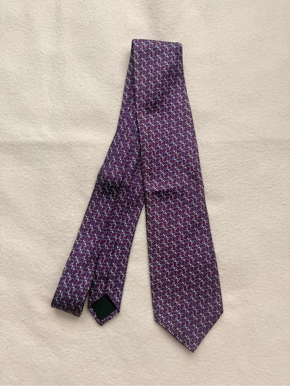 Brooks Brothers Purple Geometric Pattern Tie